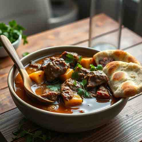 Hearty Gulchatai Lamb Stew - Recipe with Dough